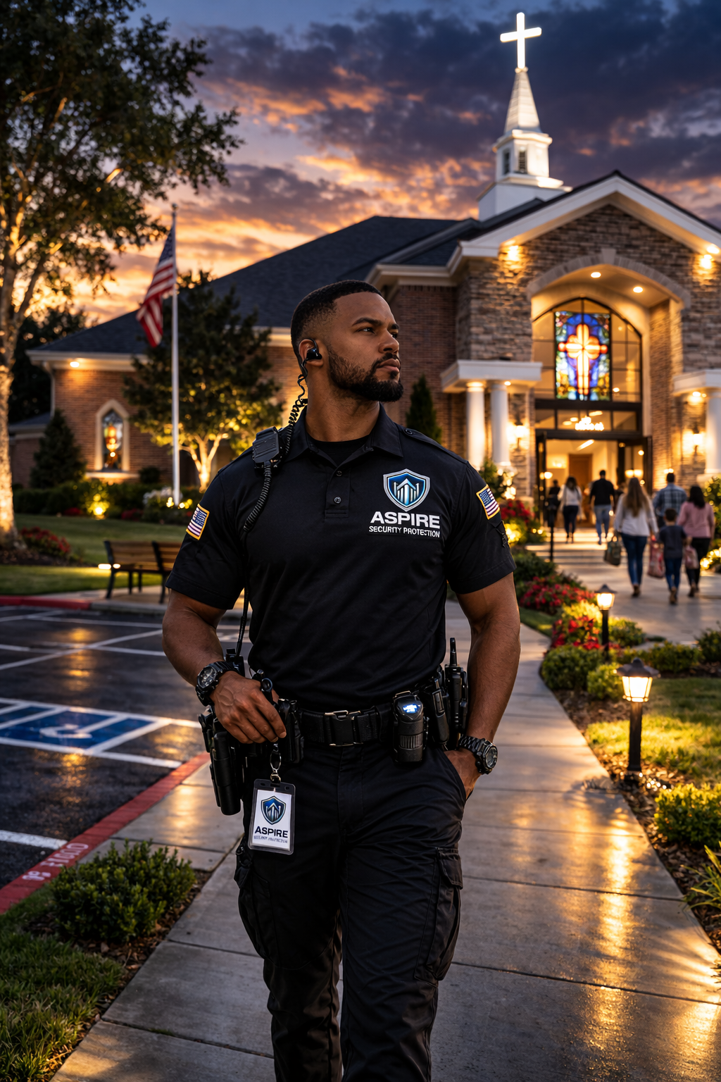 Religious institution security guard