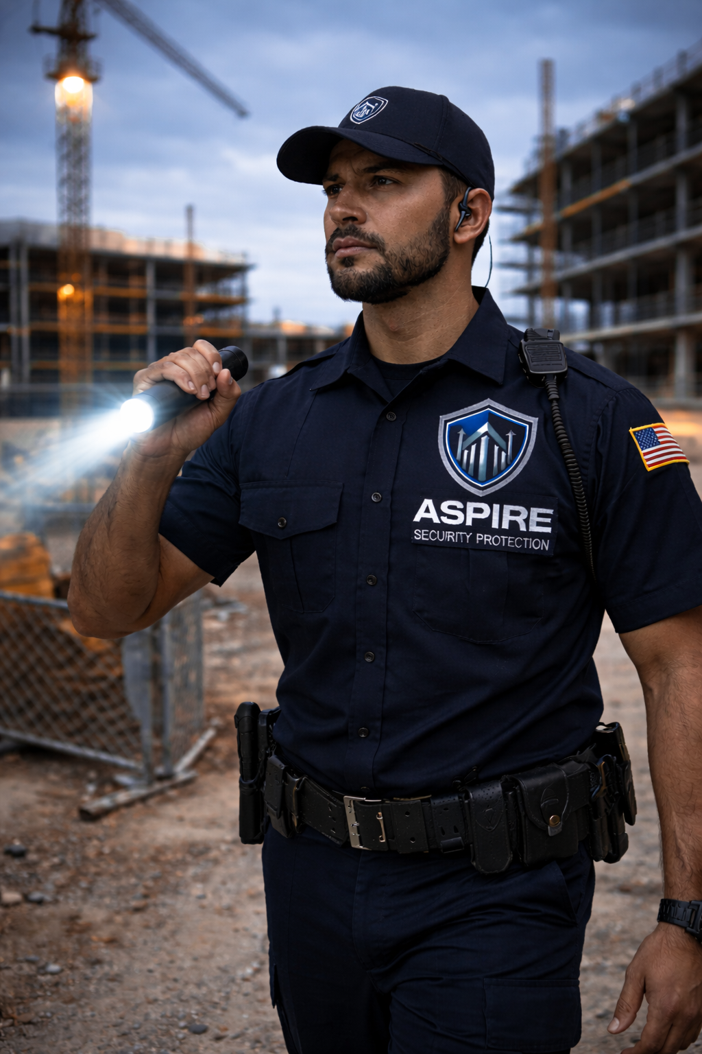 Construction site security guard in New York